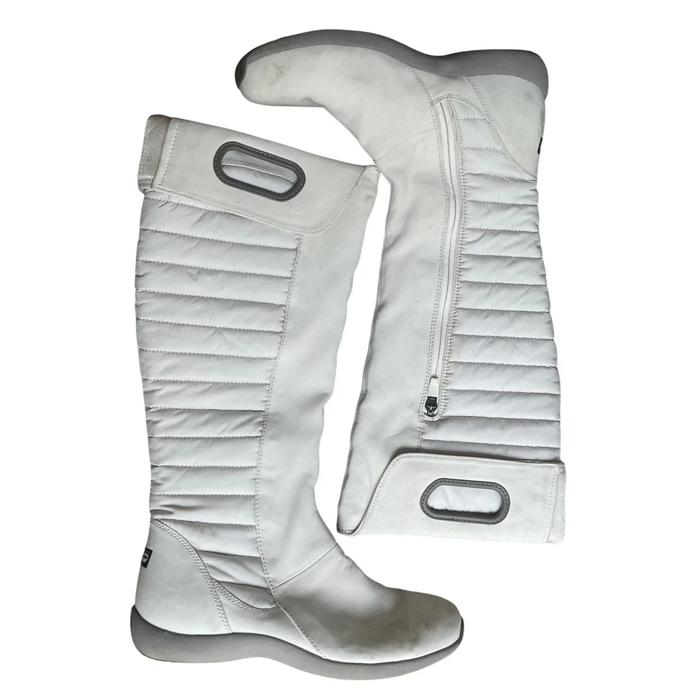 Patagonia Fiona Natural White Quilted PrimaLoft Winter Boots Womens 7.5 T50862